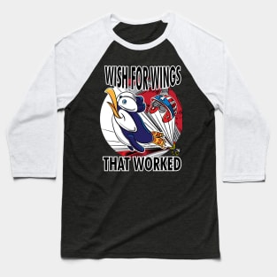 Penguin Wish Wings Worked Baseball T-Shirt